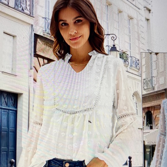 Woman’s blouse, long sleeves.  Swiss dots.  NWT.  Smoke fee, pet free home. - Picture 7 of 7